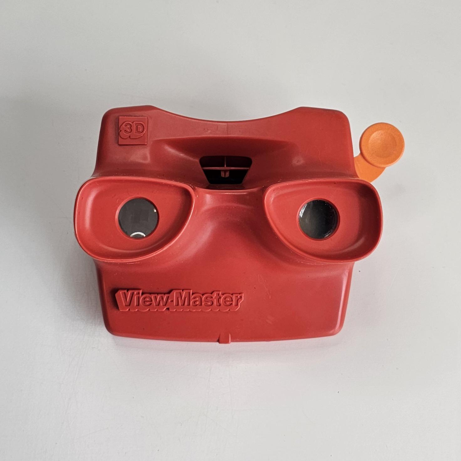 Vintage View-master 3D Viewer Classic Red Color With Orange