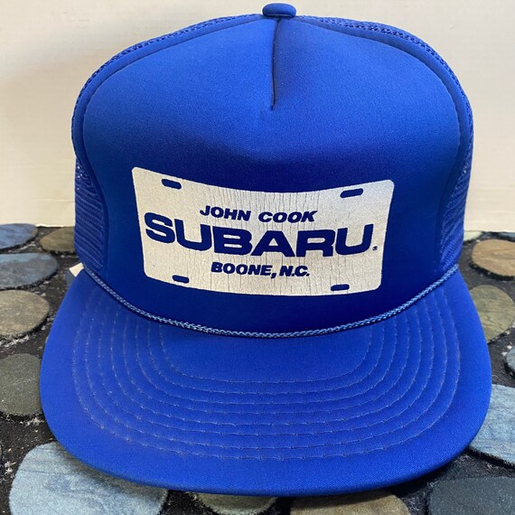 Vintage 90s Subaru Car Company Hat T.I Mesh Snapback Baseball Cap