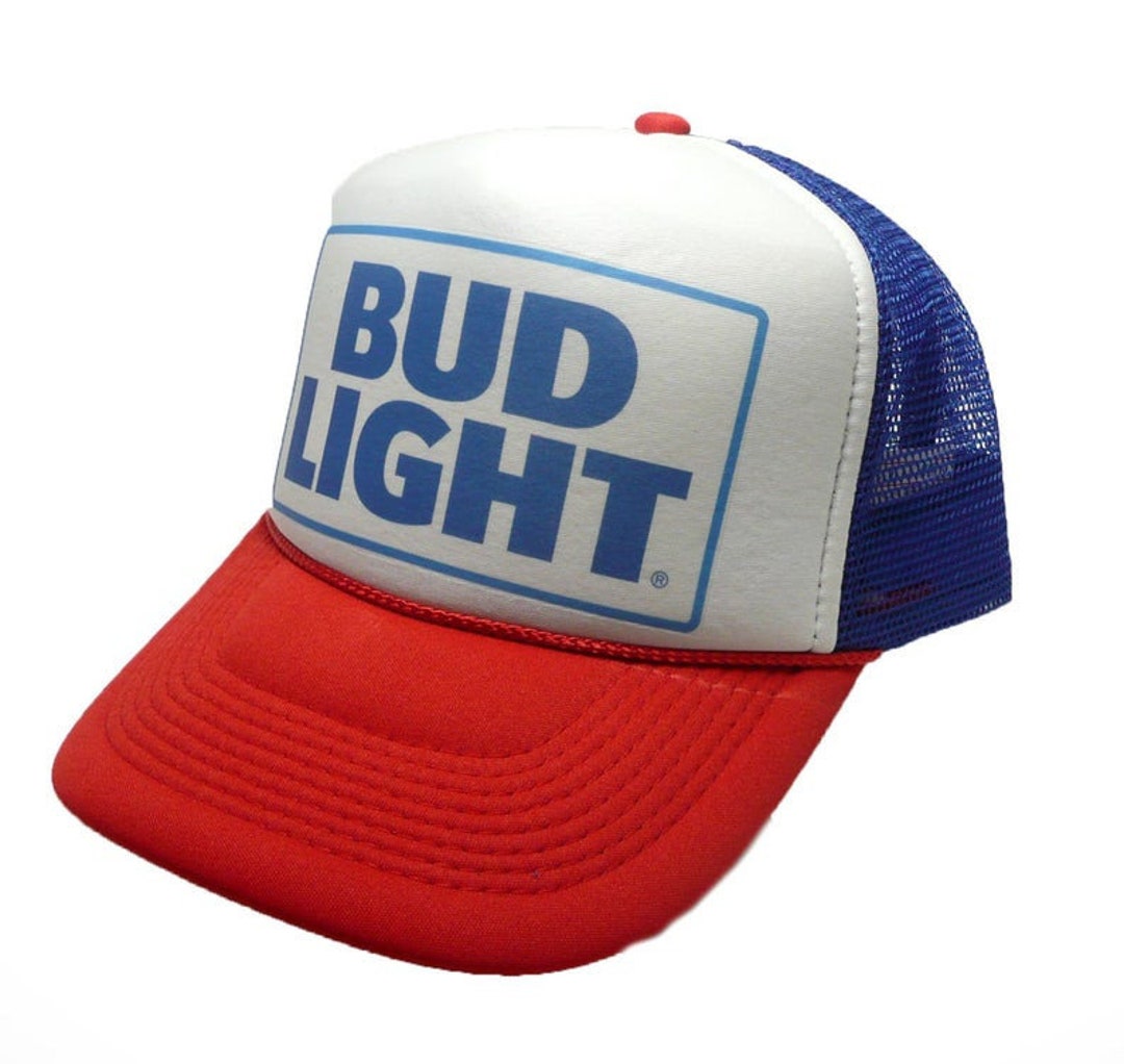 Bud Light Beer Hat Trucker Hat Snap Back Style Cap Etsy
