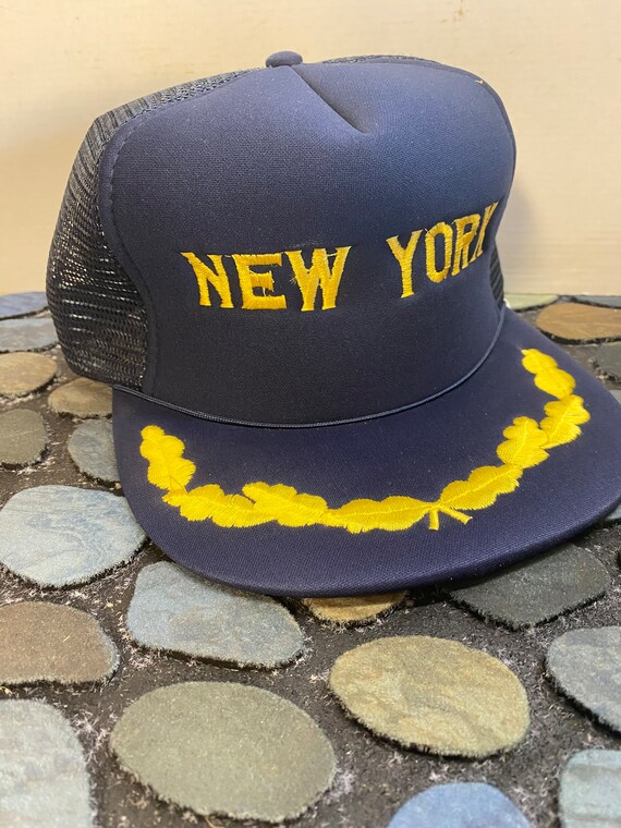 Vintage New York City Hat Navy/Goldsummer hat - image 2