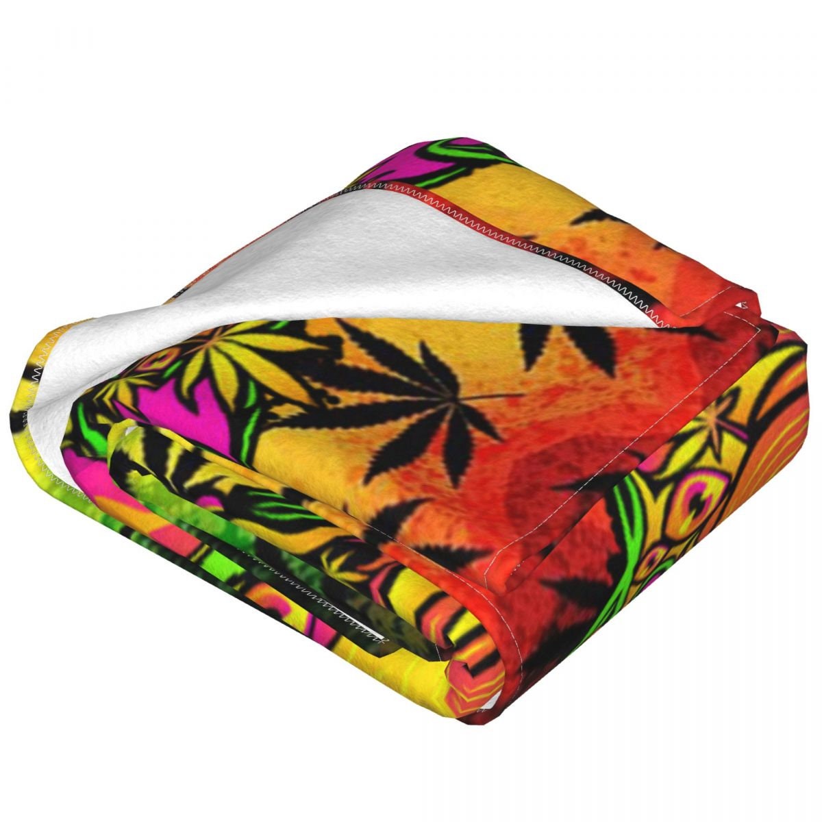 Elegant Comfort Marijuana Printed Reversible Blanket Oversized Couch -  Queen Blanket main image 1