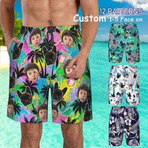 Custom Face Swim Trunk, Funny Swim trunks, Personalized Men Swim Trunks Face on Bathing Suit, Custom Face Men Swimwear, Best Gifts for Him