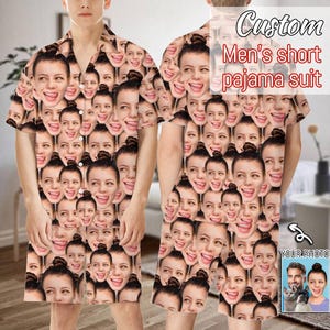 Custom Face Pajamas for Men, Personalized Photo Face Men Pajama Set, Home Wear Set, Best Gift for Him Family and Friends