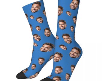 Calcetines personalizados Calcetines personalizados con imagen Calcetines divertidos con cara, Regalos divertidos de calcetines para hombres y mujeres, Regalos de Navidad