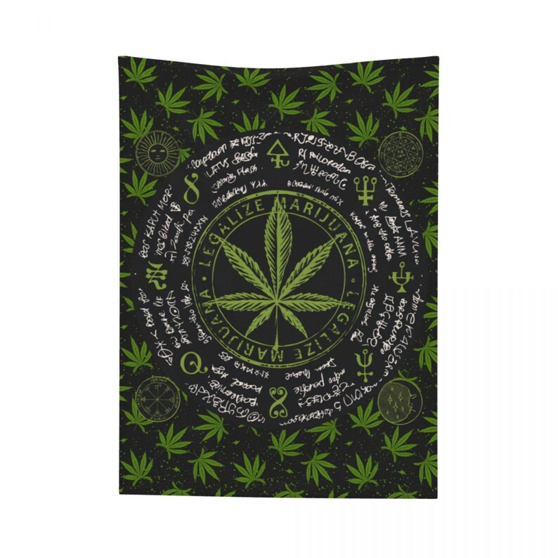 Marijuana Leaf Blanket, Plant Print Blanket, Cannabis Print Blanket, Marijuana Lover Etsy
