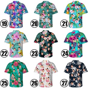 May include: Seven different Hawaiian shirts with various tropical prints, including flowers, palm trees, and flamingos. Each shirt features a unique design and color scheme.