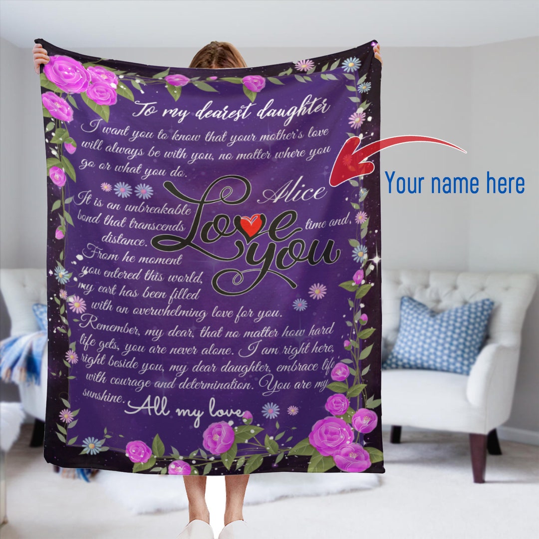 Gift for Daughter Blanket, Customized Blanket, Blanket for Daughter