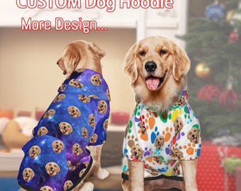 Personalisierter Haustier Hoodie, Gesicht Personalisierter Katzen Hoodie, Personalisiertes Haustier Warmer Pullover Hoodie für Hunde & Katzenwelpen