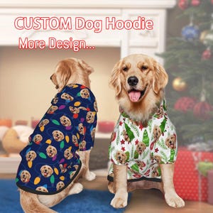 Photo Custom Pet Hoodie, Face Custom Cat Hoodie, Custom Dog Hoodie Set with Photo, Personalized Pet Warm Sweater Hoodie for Dogs & Cat Puppy