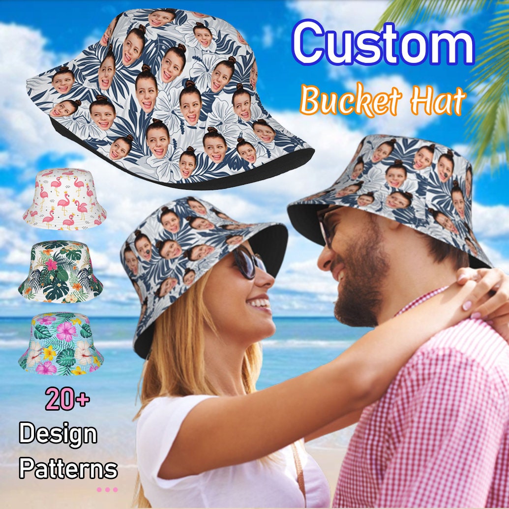 Chapeau Seau Réversible Homme Femme - Double Face Imprimé Vache & Uni - Léger Protection Solaire - Tour De Tête 56-58 Cm - 6