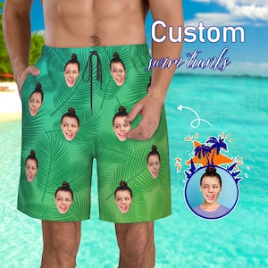 Custom Face Swim Trunk, Funny Swim trunks, Personalized Men Swim Trunks Face on Bathing Suit, Custom Face Men Swimwear, Best Gifts for Him