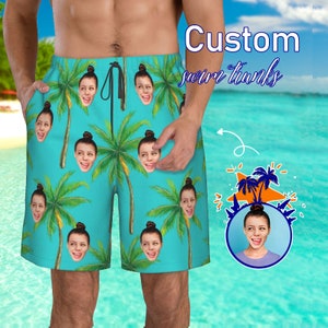 Custom Face Swim Trunk, Funny Swim trunks, Personalized Men Swim Trunks Face on Bathing Suit, Custom Face Men Swimwear, Best Gifts for Him