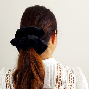 XXL Scrunchie XL Scrunchie Velvet Scrunchy 1 pc Extra Large Oversized luxe hair tie small gifts for her birthday gift Jumbo Scrunchies image 5