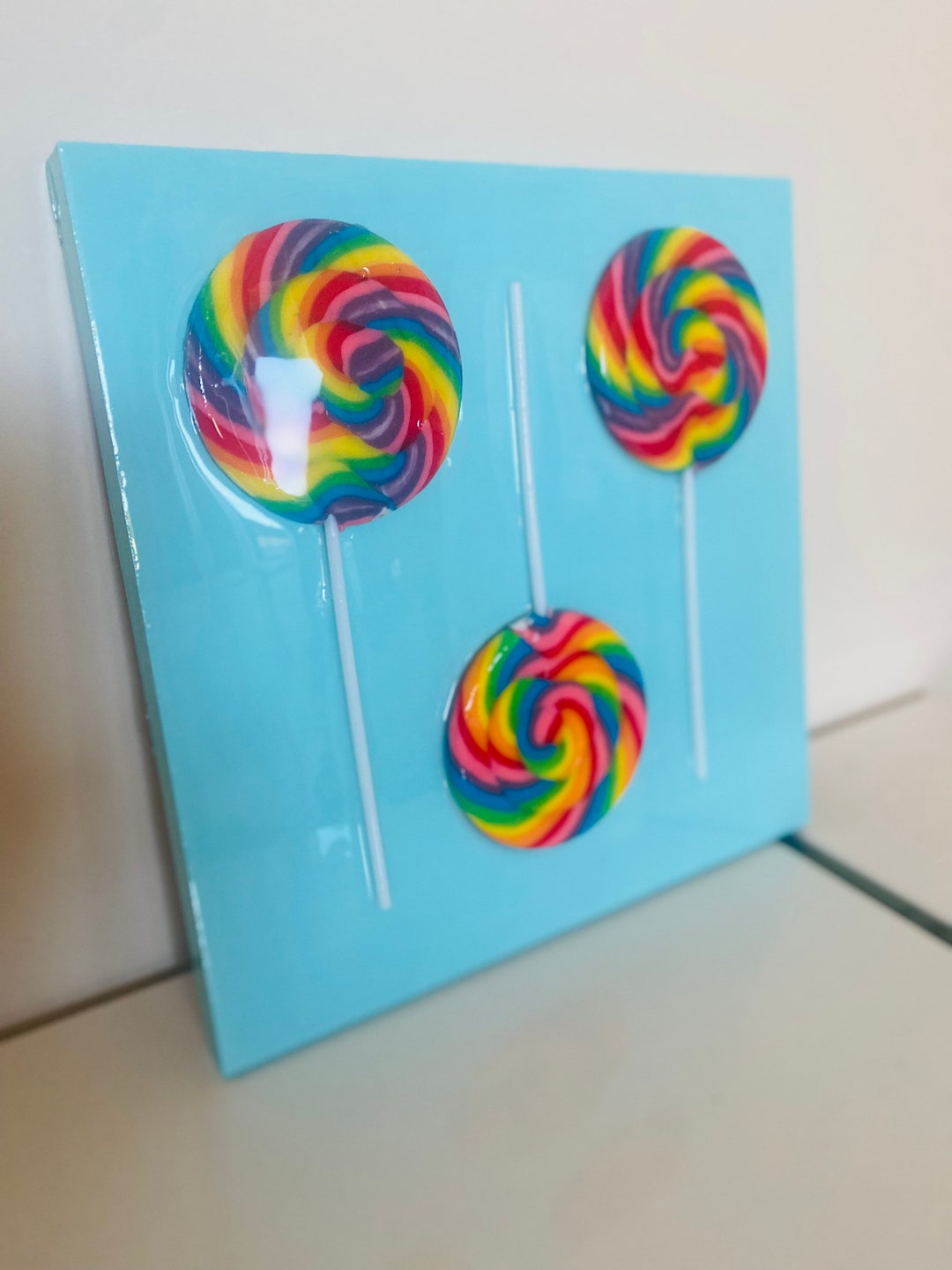Resin Candy Art Sucker Wall Decor Candy Wall Art Resin - Etsy