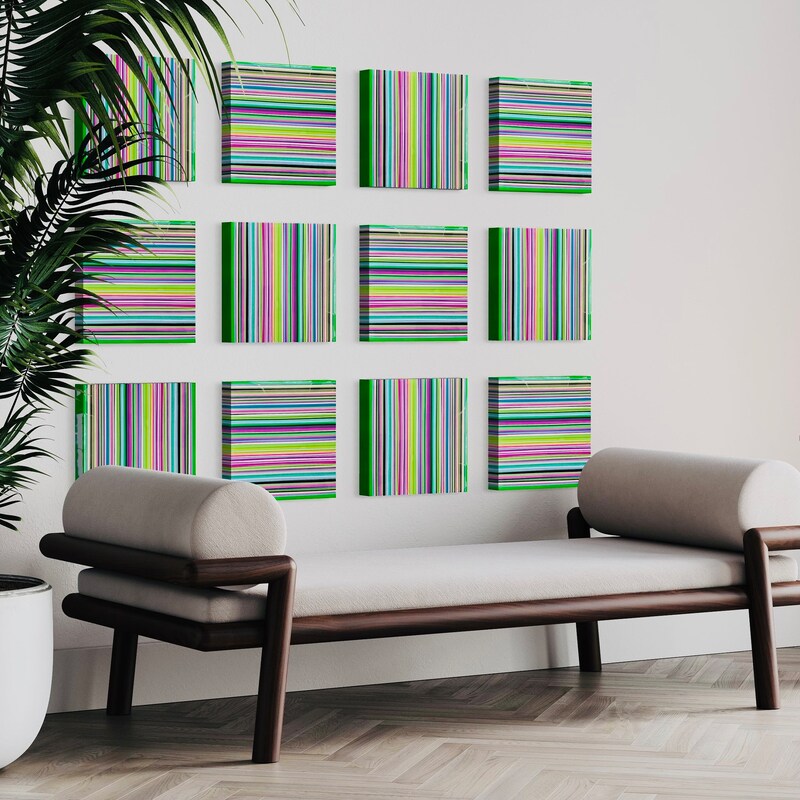 Striped Wall Art - Etsy