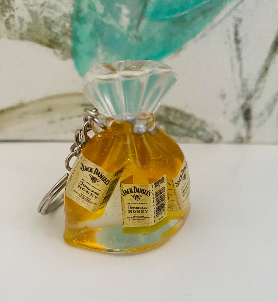 Jack Daniels Inspired Keychain Keyrings Purse Bauble Keychains