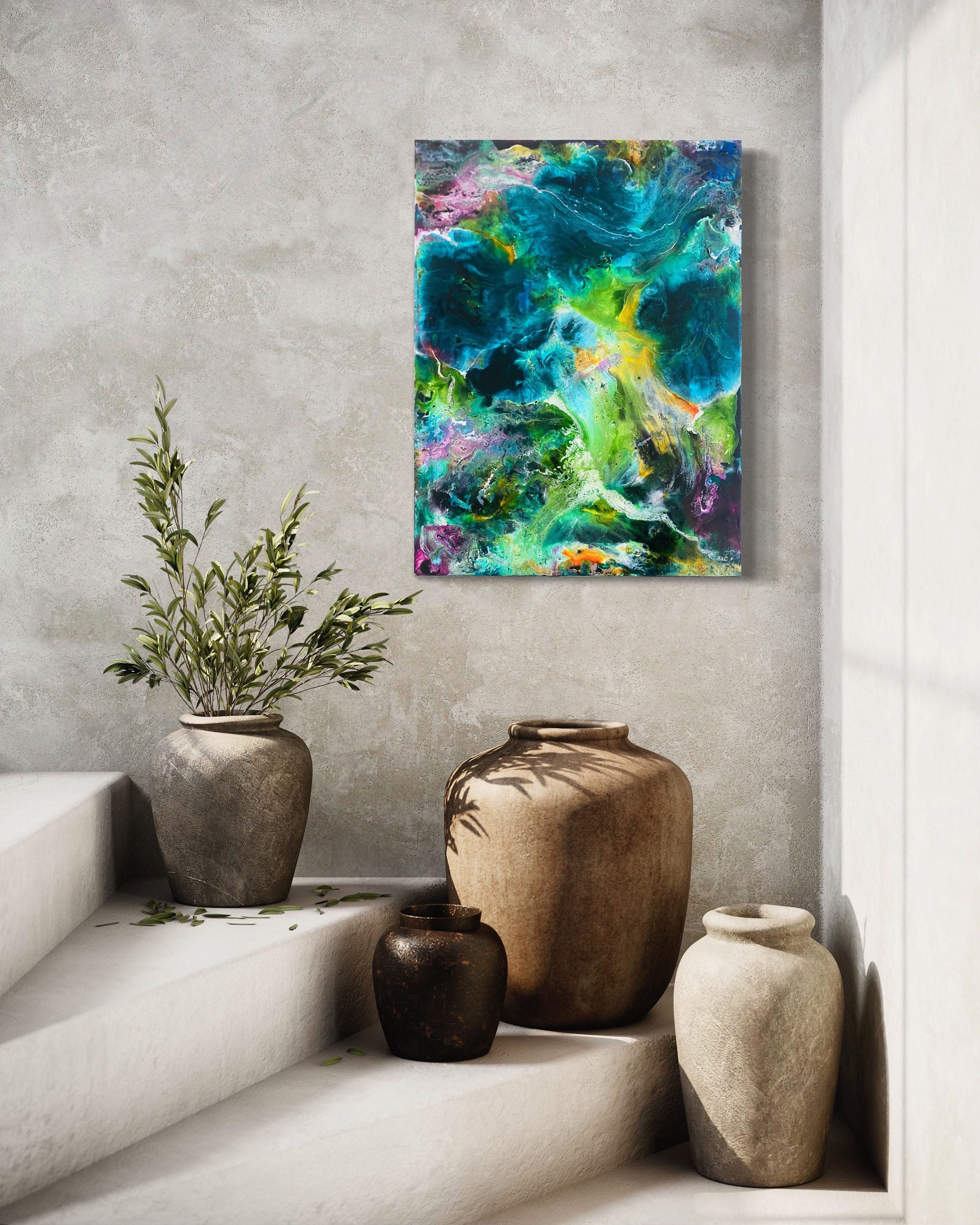 Epoxy Resin Art Wall Decor Medium Size Art Resin Artwork Home and ...