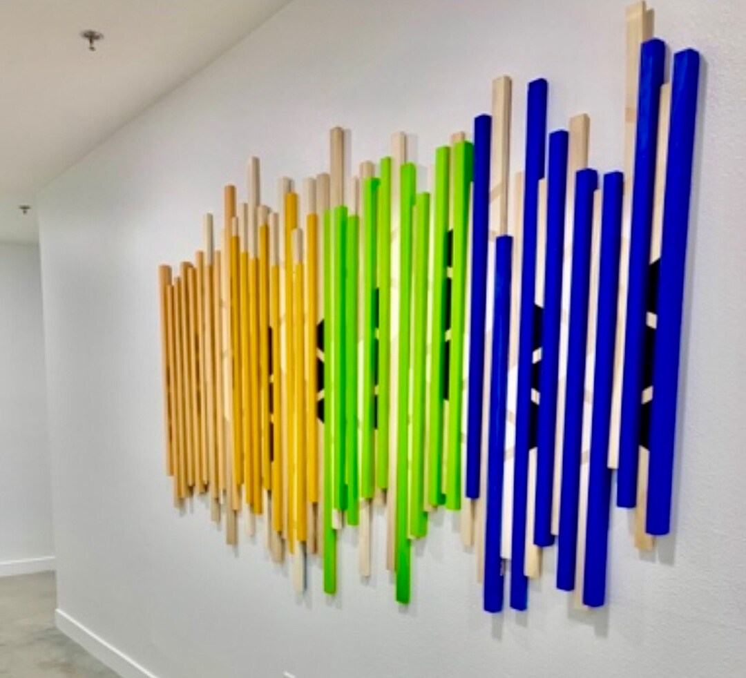 Extra Large Wood Wall Art Large Wall Art Huge Hand Painted Wooden