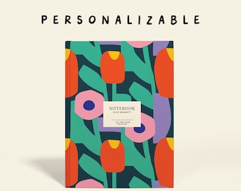Personalized Vibrant Floral Journal: A5 Hardcover or Paperback