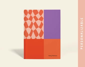 Personalized Minimalist Geometric Notebook: A5 Hardcover or Paperback