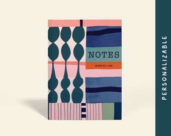 Personalized Retro Abstract Notebook: A5 Hardcover or Paperback