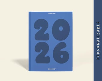 Personalized 2026 Notebook: Custom Hardcover or Paperback Journal