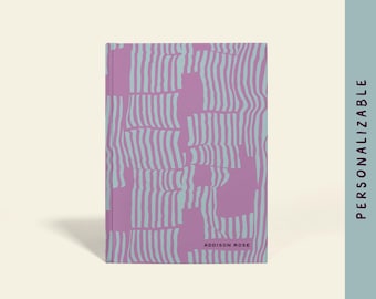Personalized Abstract Lines Journal: A5 Hardcover or Paperback