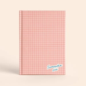 Grid Pattern Notebook | Custom Name Journal | A5 Hardcover or Paperback