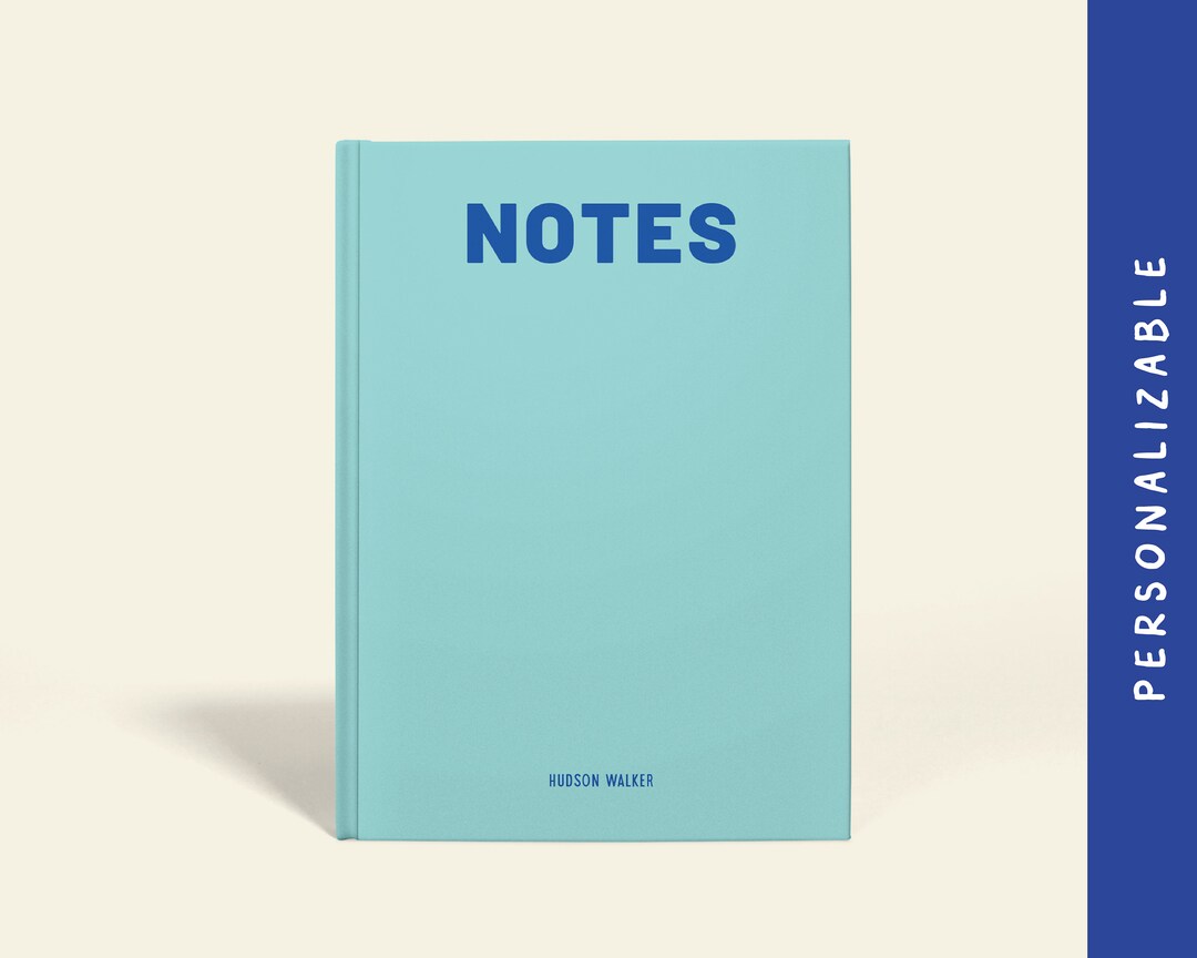 Personalized Blue NOTES Journal: Hardcover or Paperback - Etsy