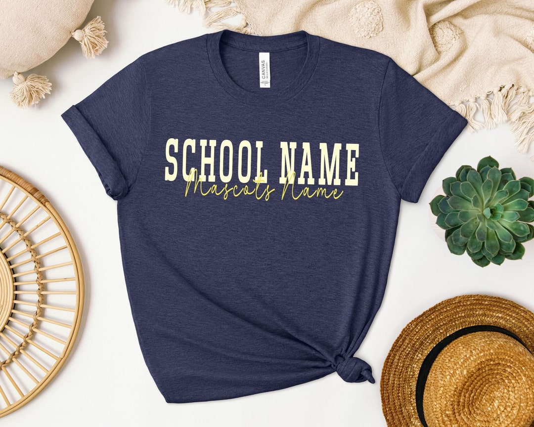 Personalized School Shirt Custom Text Tshirt School Logo Shirt Team