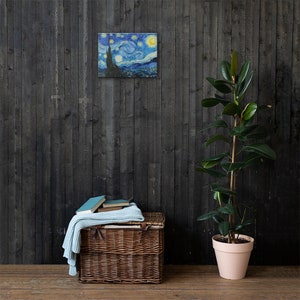 The Starry Night Painting By Vincent Van Gogh, Canvas Print, Famous