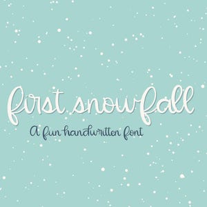 Primera nevada, linda fuente manuscrita para Cricut, escritura cursiva navideña, escritura a mano navideña para Goodnotes, Procreate, SVG
