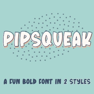 Pipsqueak Font Duo, Fun Handwritten Font for Cricut, Fun Handwriting for Goodnotes, Procreate