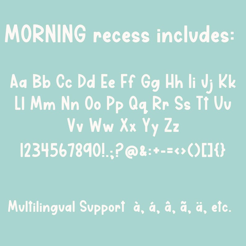 Recess Lettering Morning Recess, Cute Handwritten Font for Cricut, Fun Handwriting Font ...