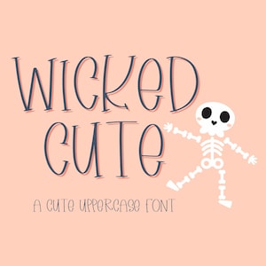 Wicked Cute, schattig handgeschreven lettertype voor Cricut, leuk halloween-handschrift voor Goodnotes, Procreate, SVG's