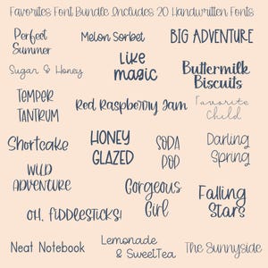Cute Handwritten Font Bundle for Cricut, Cute Cursive Handwriting for Goodnotes, Procreate, SVGs, Cute Script Favorites Font Bundle image 2