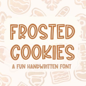 Galletas glaseadas, fuente manuscrita divertida para las fiestas para Cricut, letra manuscrita con trazos en negrita para Goodnotes, Procreate, SVG, fuente para galletas navideñas