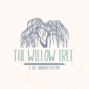 The Willow Tree, linda fuente manuscrita para Cricut, letra manuscrita alta para Goodnotes, Procreate, SVG