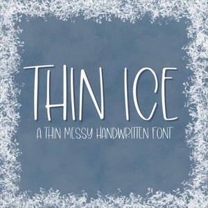 Thin Ice, fuente manuscrita divertida para Cricut, letra manuscrita linda para Goodnotes, Procreate, SVG