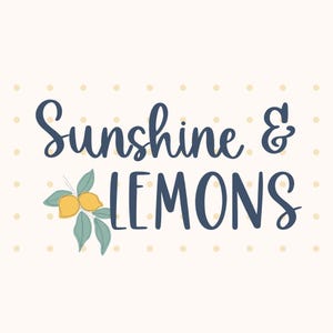 Sunshine & Lemons, Cute Handwritten Font for Cricut, Cursive Handwriting for Goodnotes, Procreate, SVGs, Cute Farmhouse Script