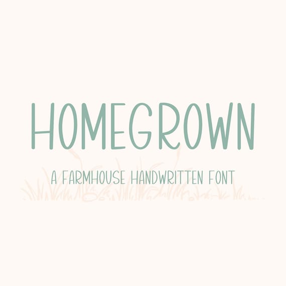 Homegrown Farmhouse Handwritten Font (OTF, TTF, WOFF)