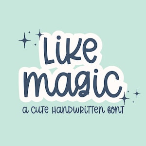 Como por arte de magia, linda fuente manuscrita para Cricut, escritura cursiva para Goodnotes, Procreate, SVG, linda escritura para decoración de bodas