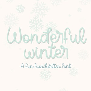 Invierno maravilloso, linda fuente manuscrita para Cricut, escritura cursiva navideña para Goodnotes, Procreate, SVG, escritura a mano navideña
