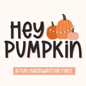 Hola calabaza, linda fuente manuscrita de Halloween para Cricut, divertida fuente manuscrita en negrita para Goodnotes, Procreate, SVG