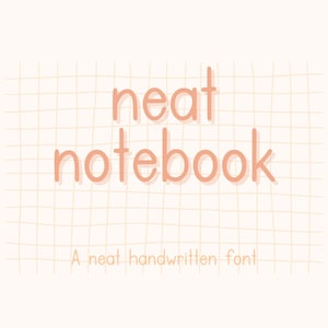 Cuaderno ordenado, fuente manuscrita ordenada para Cricut, fuentes divertidas para escritura a mano, fuente Goodnotes