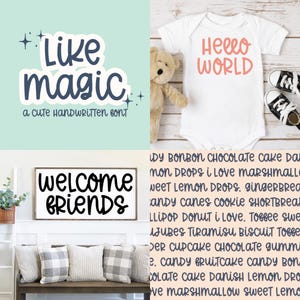 Cute Handwritten Font Bundle for Cricut, Cute Cursive Handwriting for Goodnotes, Procreate, SVGs, Cute Script Favorites Font Bundle image 4