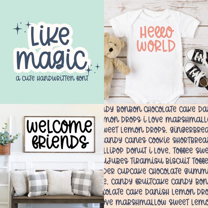 Cute Handwritten Font Bundle for Cricut, Cute Cursive Handwriting for Goodnotes, Procreate, SVGs, Cute Script Favorites Font Bundle image 4