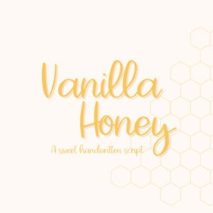 Miel de vainilla, linda fuente manuscrita para Cricut, escritura cursiva para Goodnotes, Procreate, SVG, lindas letras manuscritas