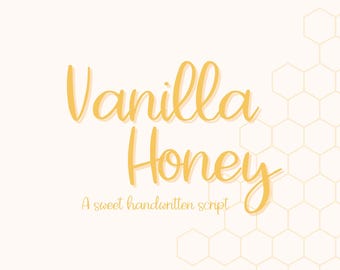 Vanilla Honey, Cute Handwritten Font for Cricut, Cursive Handwriting for Goodnotes, Procreate, SVGs, Cute Script Lettering