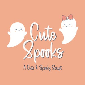 Cute Spooks, handgeschreven Halloween-lettertype voor Cricut, schattig cursief schrift, handschrift voor Goodnotes, voortplanten, SVG-bestanden